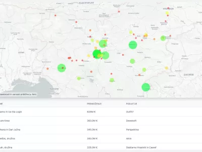 Zemljevid najbogatej&scaron;ih Slovencev.