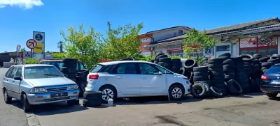 31.7.2025 odpadne gume, vulkanizer, avtomobilske pnevmatike, avto guma.. Foto Luka Cjuha