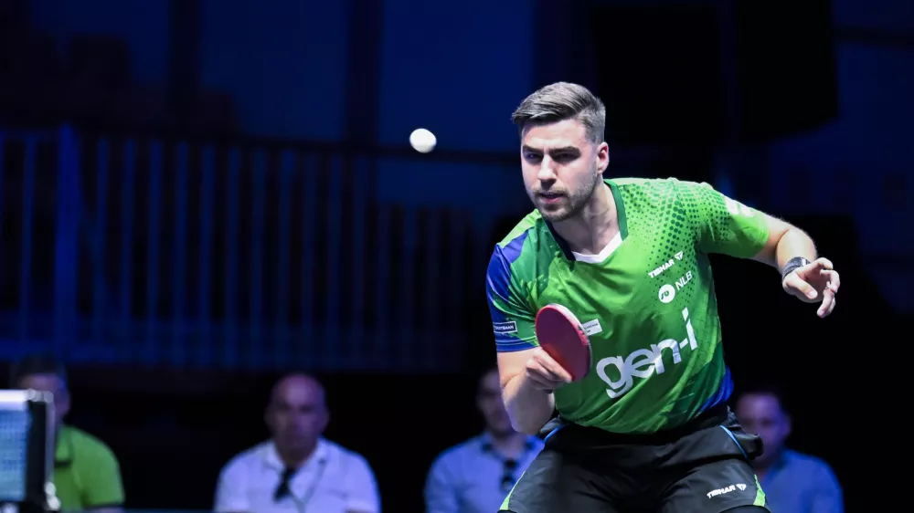 22.06.2025 - polfinale: Darko Jorgić VS Felix Lebrun, domači namiznoteni&scaron;ki turnir WTT Star Contender v Ljubljani FOTO: Nik Erik Neubauer