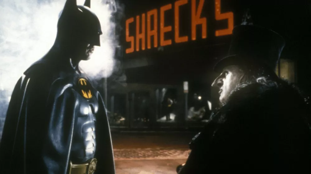 Michael Keaton, Danny DeVito, Batman.Foto: Profimedia