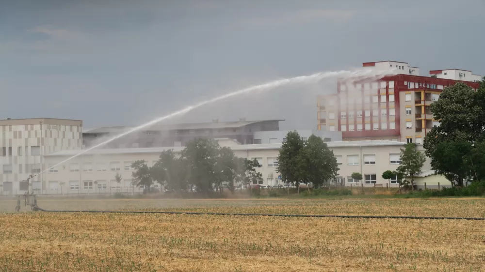 Rakičan, Panvita, kmetijsko zemlji&scaron;če, polje, namakalni sistem, namakanje, Splo&scaron;na bolni&scaron;nica Murska Sobota. Foto: Tatjana Pihlar 