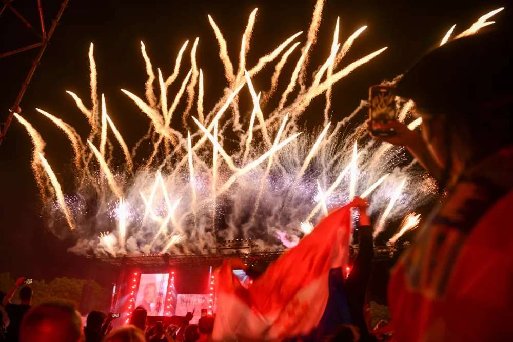 05.08.2025., Sinj - Veliki koncert Marka Perkovica Thompsona u Sinju. Photo: Josip Mikacic/PIXSELL