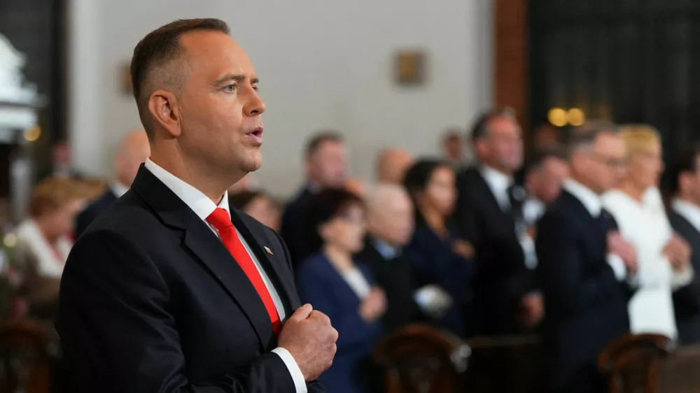 Newly sworn-in President of Poland Karol Nawrocki takes part in a service at Warsaw Cathedral in Warsaw, Poland, August 6, 2025. REUTERS/Aleksandra Szmigiel