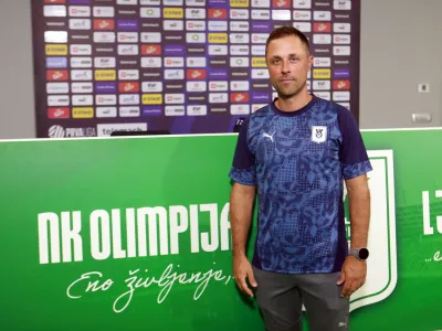 06.08.2025 - novinarska konferenca nk Olimpija - Ivan Senzen,Goran BoromisiaFoto: Tomaž Skale