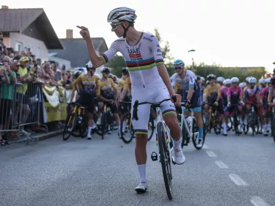 Tadej Pogačar- 09.08.2025 - kolesarstvo - elitna članska dirka (35 km) za 7. pokal Tadeja Pogačarja, Komenda//FOTO: Jaka Gasar