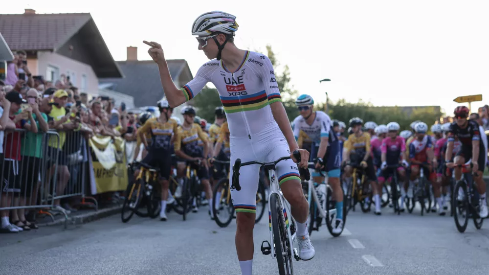 Tadej Pogačar- 09.08.2025 - kolesarstvo - elitna članska dirka (35 km) za 7. pokal Tadeja Pogačarja, Komenda//FOTO: Jaka Gasar