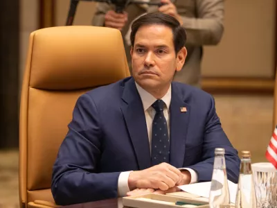 FILED - 18 February 2025, Saudi Arabia, Riyadh: US Secretary of State Marco Rubio attends the American-Russian talks on Ukraine war in Diriyah Palace in Riyadh. Photo: Freddie Everett/US Department of State/dpa - ATTENTION: editorial use only and only if the credit mentioned above is referenced in full