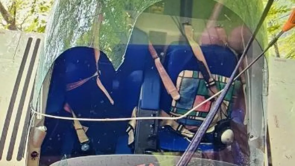 Strmoglavljenje ultralahkega letala na Mangartu. 