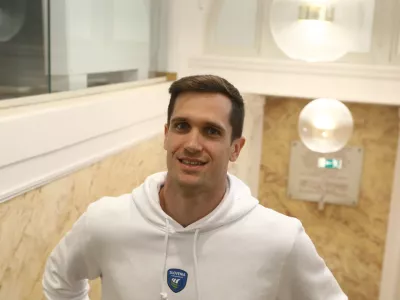 Gregor Ropret13.05.2024 - novinarska konferenca Odbojkarske zveze Slovenije pred začetkom svetovne lige narodovFOTO: Luka Cjuha