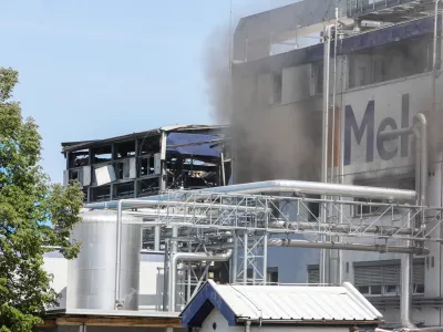 - 12.05.2022 &ndash; Kočevje &ndash; požar - eksplozija v kemični tovarni Melamin - razneslo kotel v proizvodnji - po&scaron;kodovanih več kot dvajset oseb, dve osebi huje opečeni //FOTO: Bojan Velikonja