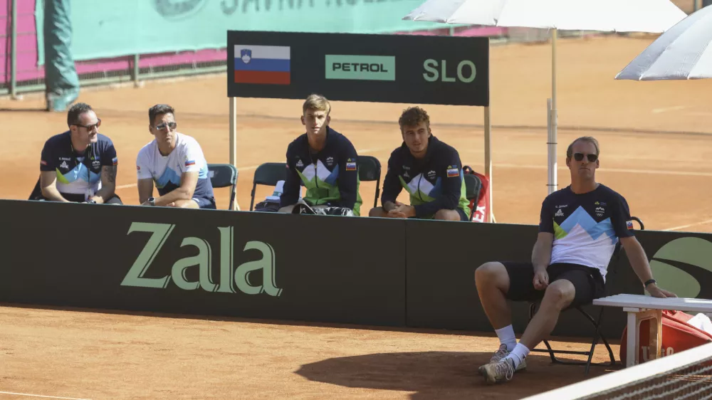 kapetan Slovenije Grega Žemlja,- 16.09.2023 &ndash; tenis mo&scaron;ki &ndash; Slovenija: Luksemburg, dvoboj v drugi evro-afri&scaron;ki skupini, Davisov pokal, II. svetovna skupina //FOTO: Luka Cjuha