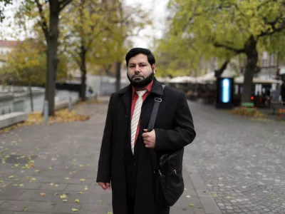 - 12.11.2021 - Mohammed Alzoubi, begunec iz Sirije, ki že sedem let živi v Sloveniji. //FOTO: Bojan Velikonja