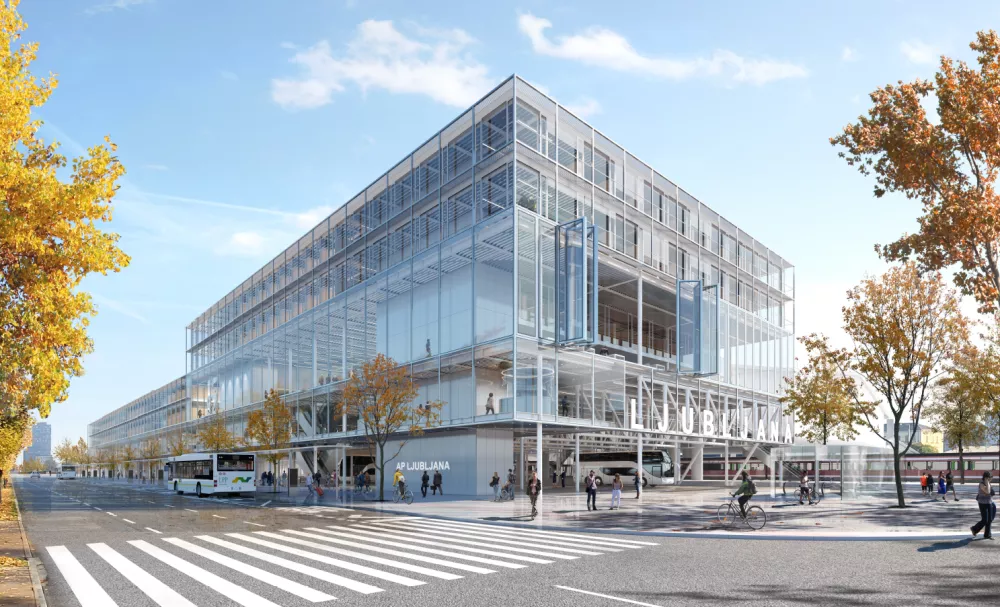 Emonika, potni&scaron;ki center Ljubljana, nova avtobusna postaja,iInvestitorji SŽ Predstavitev projekta april 2022