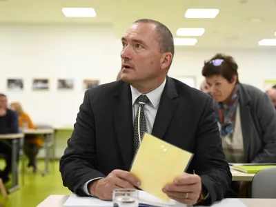 25.10. 2024 Ustanovna seja KGZS - imenovanje predsednika in ostalih organov zbornice - volitve - Kmetijsko gozdarska zbornica Slovenije. Jože Podgor&scaron;ek, svetnik Foruma za kmetijstvo in podeželje SDS in novi predsednik zbornice. FOTO: Nik Erik NeubauerFOTO: Nik Erik Neubauer