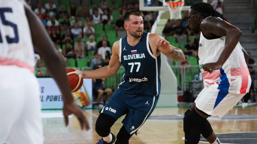 - Luka Dončič,- 20.08.2025. - Pripravljalna tekma v ko&scaron;arki Slovenija - Velika Britanija pred odhodom na Evropsko prvenstvo na Poljskem.//FOTO: Bojan Velikonja