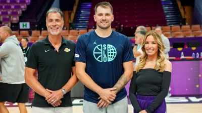 Rob Pelinka, Luka Dončić, Jeanie Buss