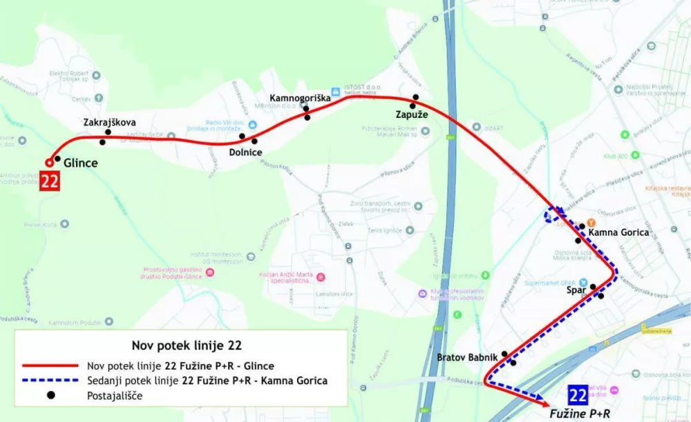 LPP sprememba linije 22