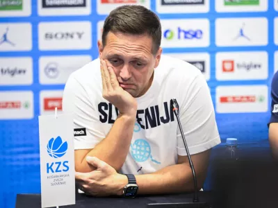 Aleksander Sekulić25.08.2025 - Novinarska konferenca mo&scaron;ke reprezentance Slovenije pred odhodom v Katovice na evropsko prvenstvo - KZS Foto: Nik Erik Neubauer 