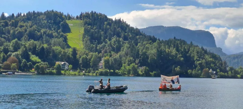 Blejski strate&scaron;ki forum, protest, 1. 9. 2025