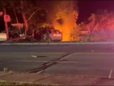 Ognjeni zublji so se hitro raz&scaron;irili. / Foto: Zajem Zaslona