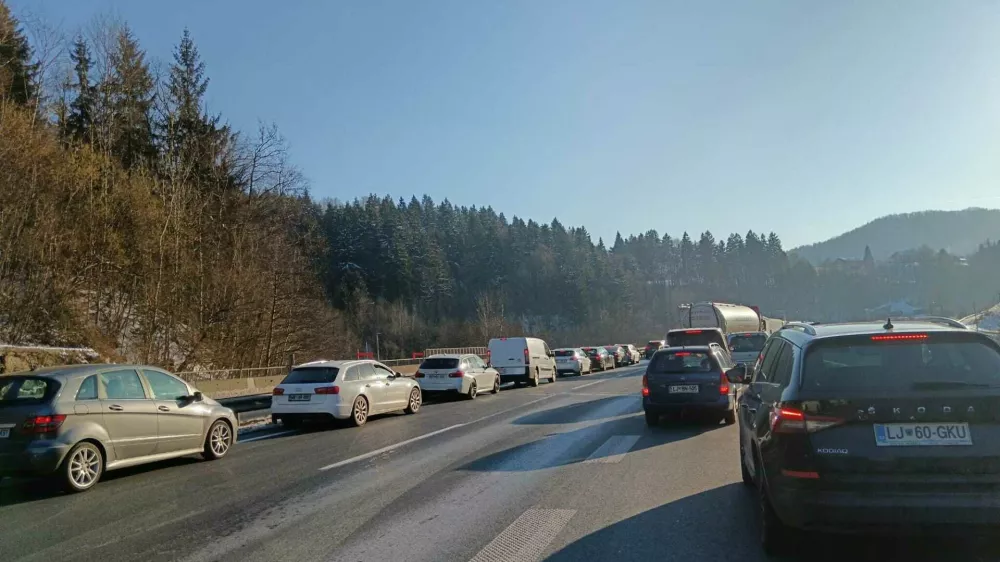 Zastoji na avtocesti. Foto: Jan Konečnik