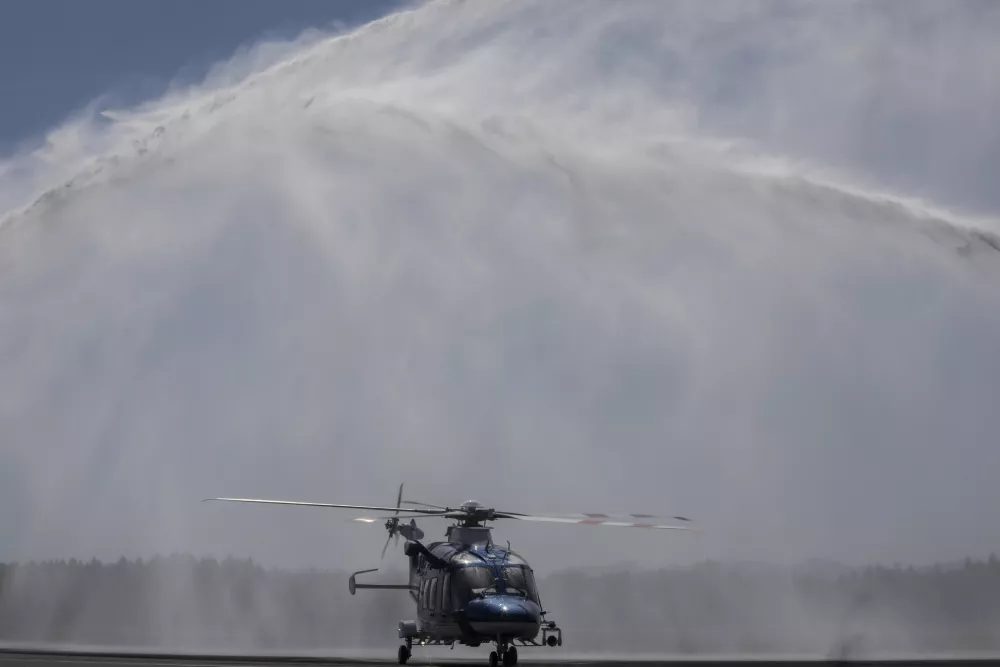 - novi policijski helikopter AW 169 - - 14.04.2022 &ndash; POLICIJA - Letalska policijska enota LPE Brnik - predaja novega večnamenskega policijskega helikopterja AgustaWestland AW 169, //FOTO: Jaka Gasar