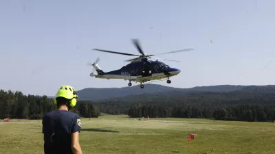 28.8.2025 - Policija - Policijski helikopter -  policijski kamp za srednješolceFoto: Luka Cjuha