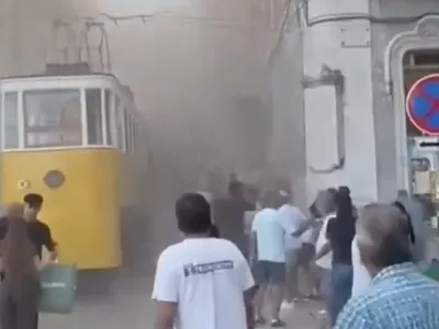 Nesreča tramvaja v Lizboni.