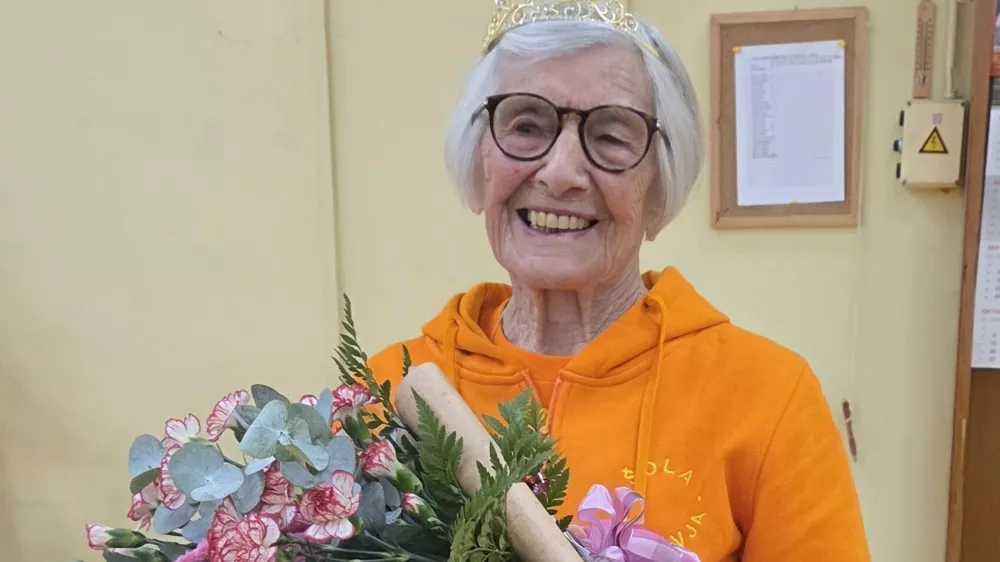 Dru&scaron;tva &Scaron;ola zdravja &ndash; Dravlje, stoletnica Vida Matić / Foto: Milan Kočar