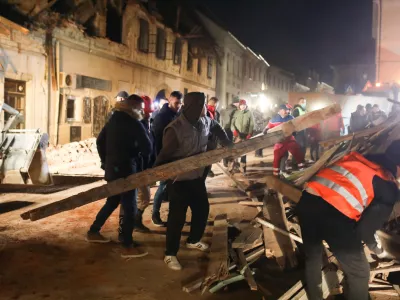 Petrinja- 29.12.2020 &ndash; Hrva&scaron;ka - ru&scaron;ilni potres z magnitudo 6,3 na območju Petrinje jugovzhodno od Zagreba, ki je zahteval sedem smrtnih žrtev, med njimi tudi 12-letno deklico &ndash; //FOTO: Bojan Velikonja / Foto: Bojan Velikonja