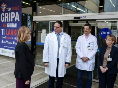 Valentina Prevolnik Rupel, Marko Jug- 12.03.2025 - ministrica za zdravje Valentina Prevolnik Rupel si je na delovnem obisku v Univerzitetnem kliničnem centru (UKC) ogledala tekoče investicije//FOTO: Jaka Gasar
