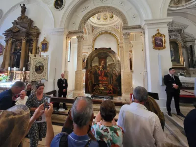 Piran vrnitev slike Vittore Carpaccio / Foto: Katja Gle&scaron;čič 