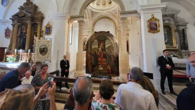 Piran vrnitev slike Vittore Carpaccio / Foto: Katja Gle&scaron;čič 