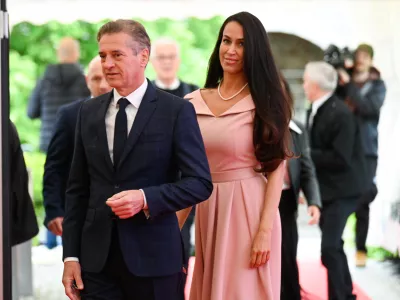 Robert Golob Tina Gaber 09.05.2025 - Slavnostna seja mestnega sveta Mestne občine Ljubljana ob prazniku Ljubljane FotoNik Erik Neubauer