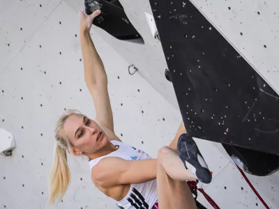 Koper, Bonifika.Svetovni pokal v sportnem plezanju.Kvalifikacije.Slovenska sportna plezalka Janja Garnbret.