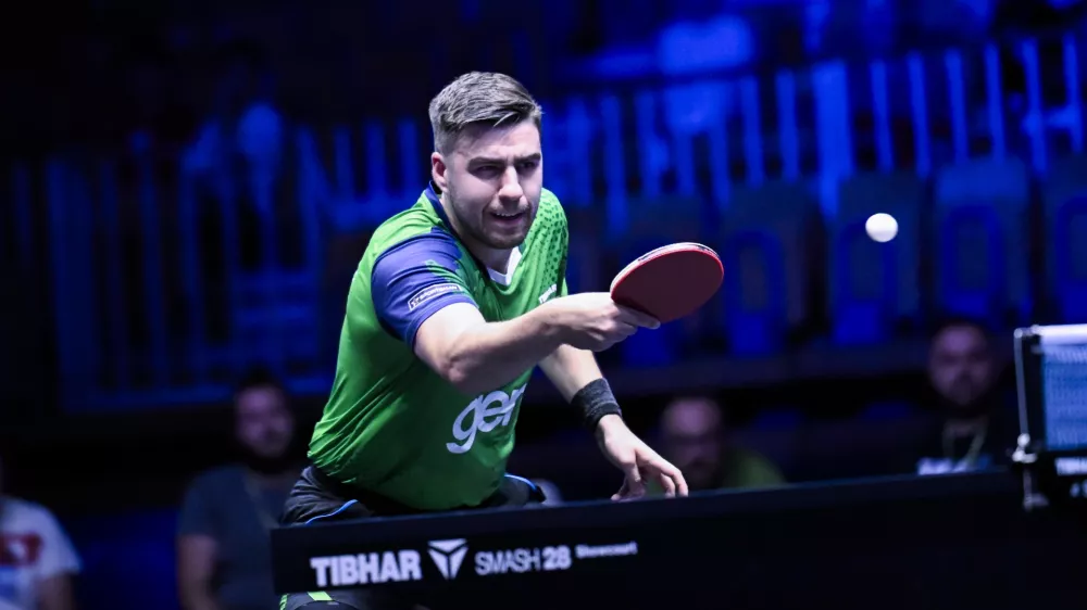 22.06.2025 - polfinale: Darko Jorgić VS Felix Lebrun, domači namiznoteni&scaron;ki turnir WTT Star Contender v Ljubljani FOTO: Nik Erik Neubauer