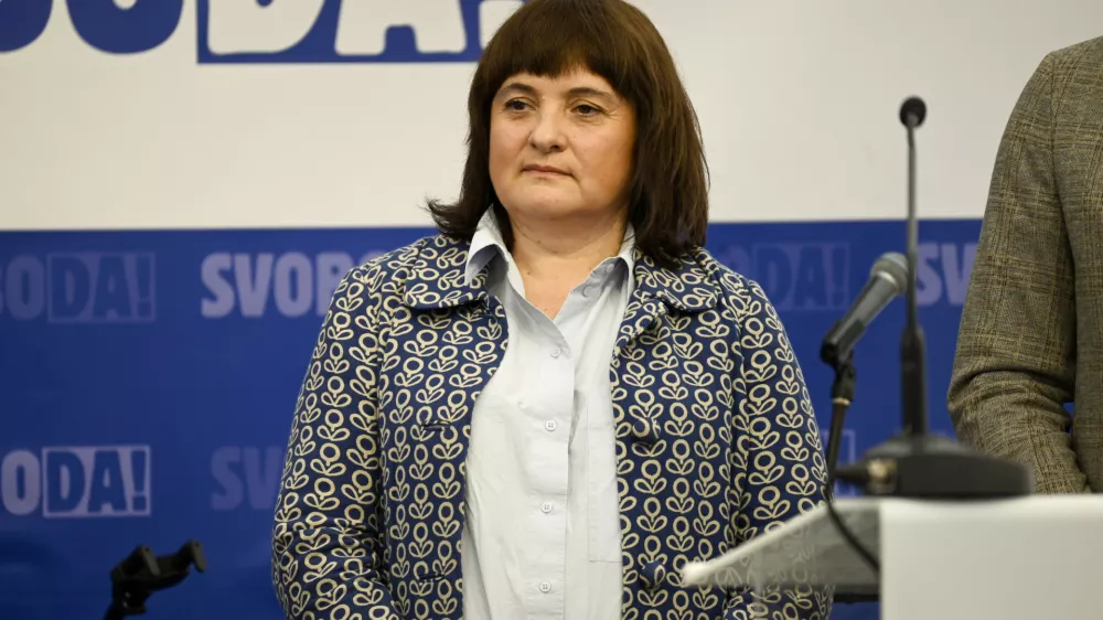 Gibanje SvobodaTamara Vonta- 6.04.2024 &ndash; 1. festival SVOBODE, Zbilje.  //FOTO: Nik Erik Neubauer