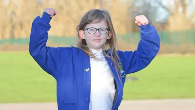 Olivia Farnsworth from Huddersfield, West Yorks., See Ross Parry Copy RPYBIONIC: Doctors have dubbed a seven-year-old with a rare disorder the "bionic girl" - because she doesn't feel tired, hungry or even PAIN. Unique Olivia Farnsworth has a rare chromosome condition that has left medics and her family stunned. It is thought she could be the only person in the world to exhibit the three symptoms together. When she was diagnosed, the consultant geneticist told mum Niki, 32, she had never seen the disorder before. 15 january 2015,Image: 271389181, License: Rights-managed, Restrictions: follow us on twitter - @swnsbrowse our website - swns.comemail pix@swns.com, Model Release: no