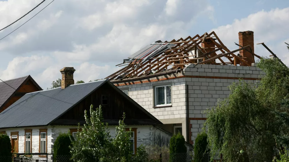 A destroyed roof of a house, after Russian drones violated Polish airspace during an attack on Ukraine, with some being shot down by Poland with the backing from its NATO allies, in Wyryki, Lublin Voivodeship, Poland, September 10, 2025. REUTERS/Kacper Pempel