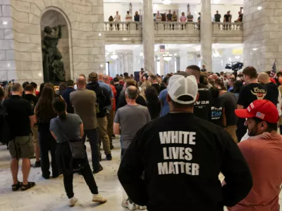 People attend a vigil after U.S. right-wing activist, commentator, Charlie Kirk, an ally of U.S. President Donald Trump, was fatally shot during an event at Utah Valley University, at the Utah State Capitol, in Salt Lake City, Utah, U.S. September 10, 2025. REUTERS/Jim Urquhart