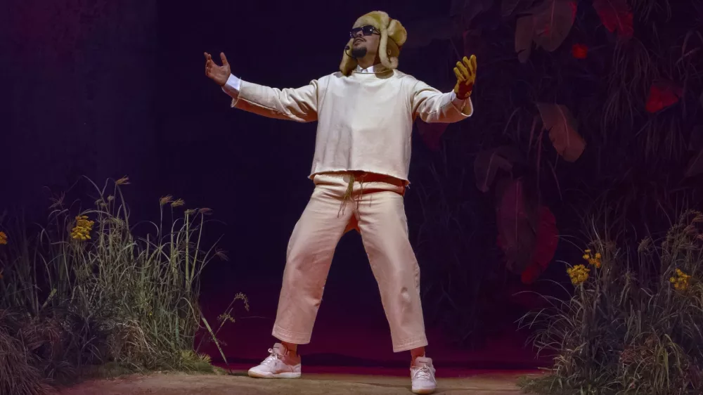 FILE - Bad Bunny performs during his first show of his 30-date concert residency at the Coliseo de Puerto Rico Jos&eacute; Miguel Agrelot, in San Juan, Puerto Rico, July 11, 2025. (AP Photo/Alejandro Granadillo, File)