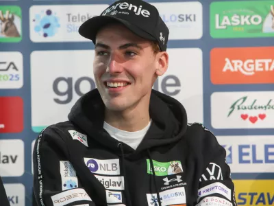 - Timi Zajc.- 25.03.2025. - Novinarska konferenca mo&scaron;ke reprezentance Slovenije pred finalom svetovnega pokala v Planici.//FOTO: Bojan Velikonja