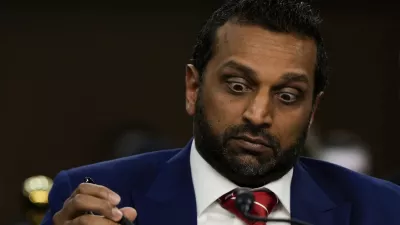 FBI Director Kash Patel appears before the Senate Judiciary Committee for his first oversight hearing, Tuesday, Sept. 16, 2025, at the Capitol in Washington. (AP Photo/Julia Demaree Nikhinson)
