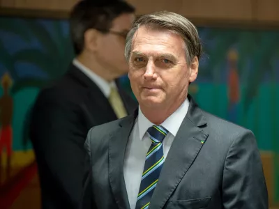 FILED - 30 April 2019, Brazil, Brasilia: Then Brazilian President Jair Bolsonaro pictured during a meeting. Photo: Fabian Sommer/dpa