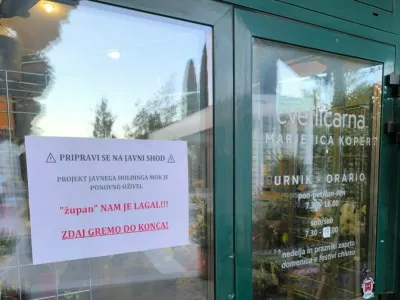 Zaostritev sindikalnih aktivnosti proti ustanovitvi Javnega holdinga Koper. Foto: STA