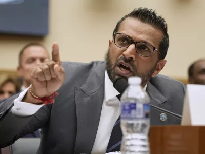 FBI Director Kash Patel speaks with Rep. Pramila Jayapal, D-Wash., as he appears before the House Judiciary Committee, on Capitol Hill in Washington, Wednesday, Sept. 17, 2025.&nbsp; (AP Photo/Mark Schiefelbein)