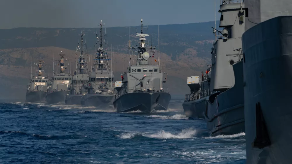 24.07.2025., Split - Hrvatska ratna mornarica izvodi vjezbu za vojni Mimohod 2025. Photo: Ministarstvo obrane Republike Hrvatske/PIXSELL