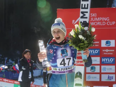 - Eva pinkelnig28.01.2024. - Svetovni pokal v smučarskih skokih za ženske, Ljubno 2024.//FOTO: Bojan Velikonja