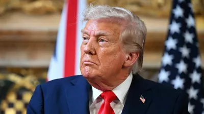 FILE PHOTO: U.S. President Donald Trump attends a press conference with UK Prime Minister Keir Starmer (not pictured) at Chequers at the conclusion of a state visit on September 18, 2025 in Aylesbury, England.  Leon Neal/Pool via REUTERS/File Photo