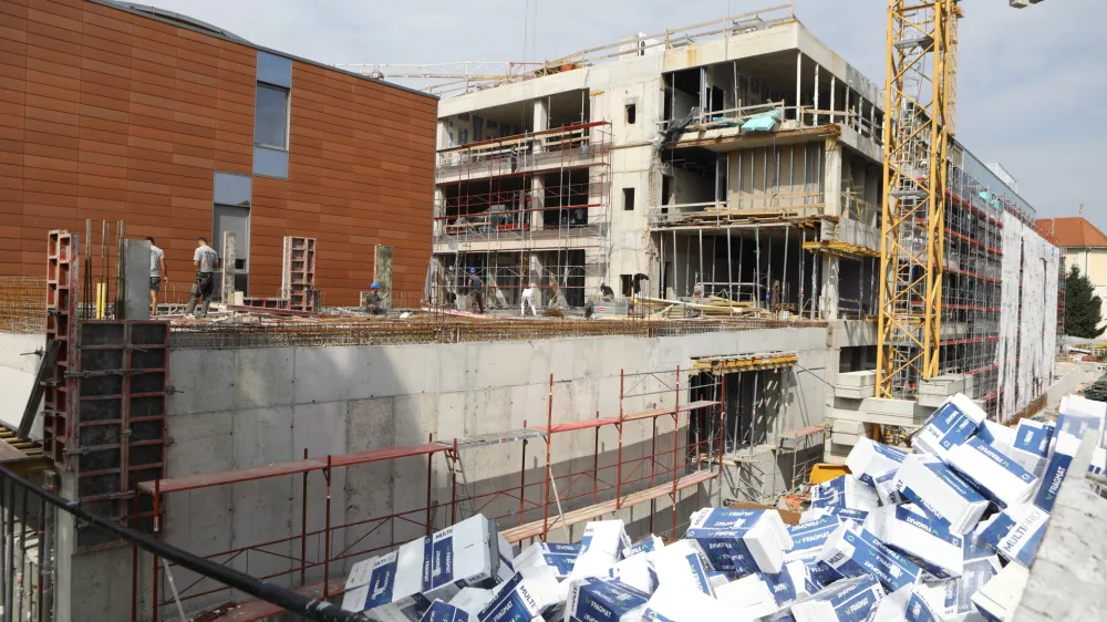 9.9.2025 - &Scaron;tudentski medicinski kampus Vrazov trg - gradbi&scaron;čeFoto: Luka Cjuha